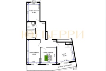 3-к квартира, 78 м², 20/24 эт.